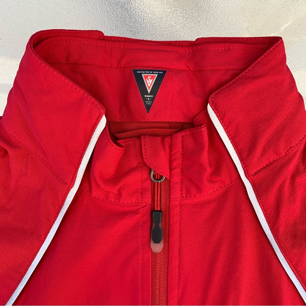 SCOTTeVEST Red Kelly Convertible TEC Jacket Vest ~ Women’s Large - Picture 13 of 15